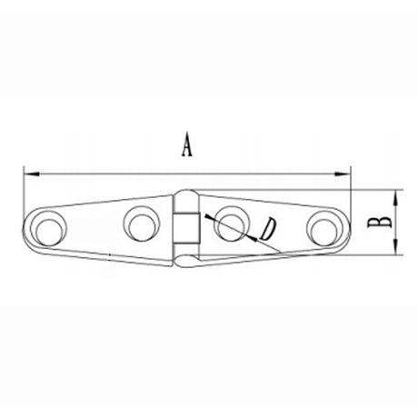 Trem Edelstahlscharnier 101x25 mm