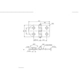 Trem Edelstahlscharnier 67x38 mm Umgekehrt