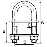 Trem Cavallotto a U con raccordature coniche lunghezza 160 mm