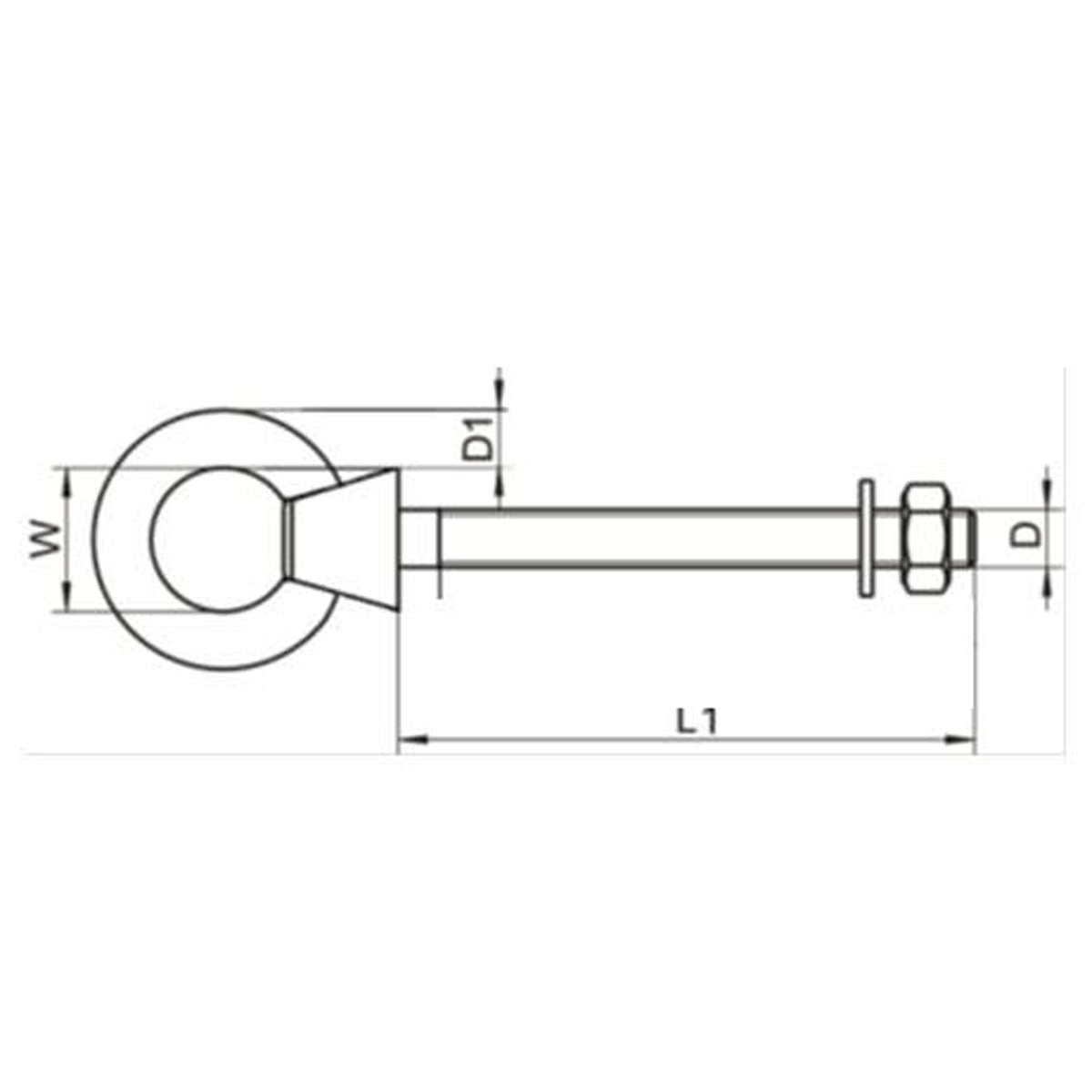 Trem Golfare in aisi 316 lunghezza 35mm diametro 8 mm - 6 PC.