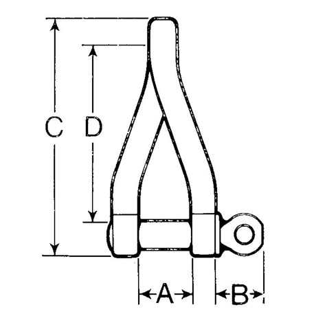 Trem Grillo ritorto in acciaio inox aisi 316 diametro 8 mm - 10 PC.