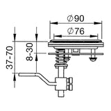 Trem Alzapagliolo e chiusura portelli diametro 90 mm