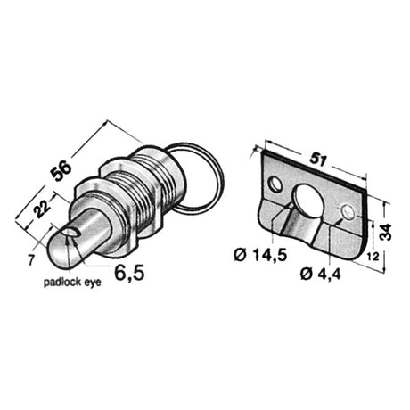 Trem Türschloss Lochdurchmesser mm 21 Lochdurchmesser mm 21 mm 58