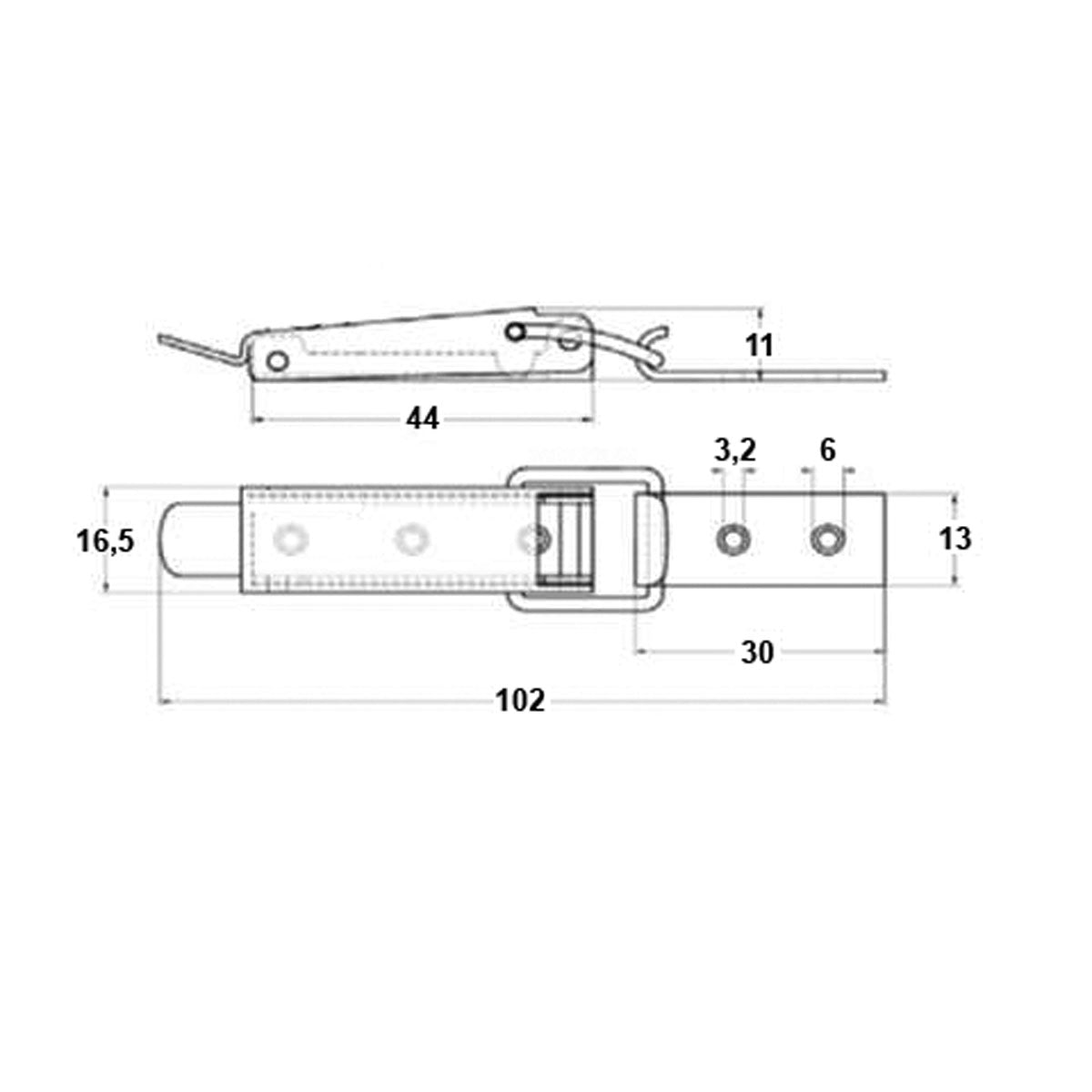 Trem Closure mm 102x16,5 mm 102x16,5
