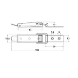 Trem Closure mm 102x16,5 mm 102x16,5
