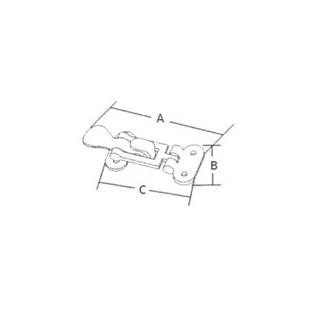 Trem Chiusura Peso Kg 0,13 A mm 100 B mm 46 C mm 75