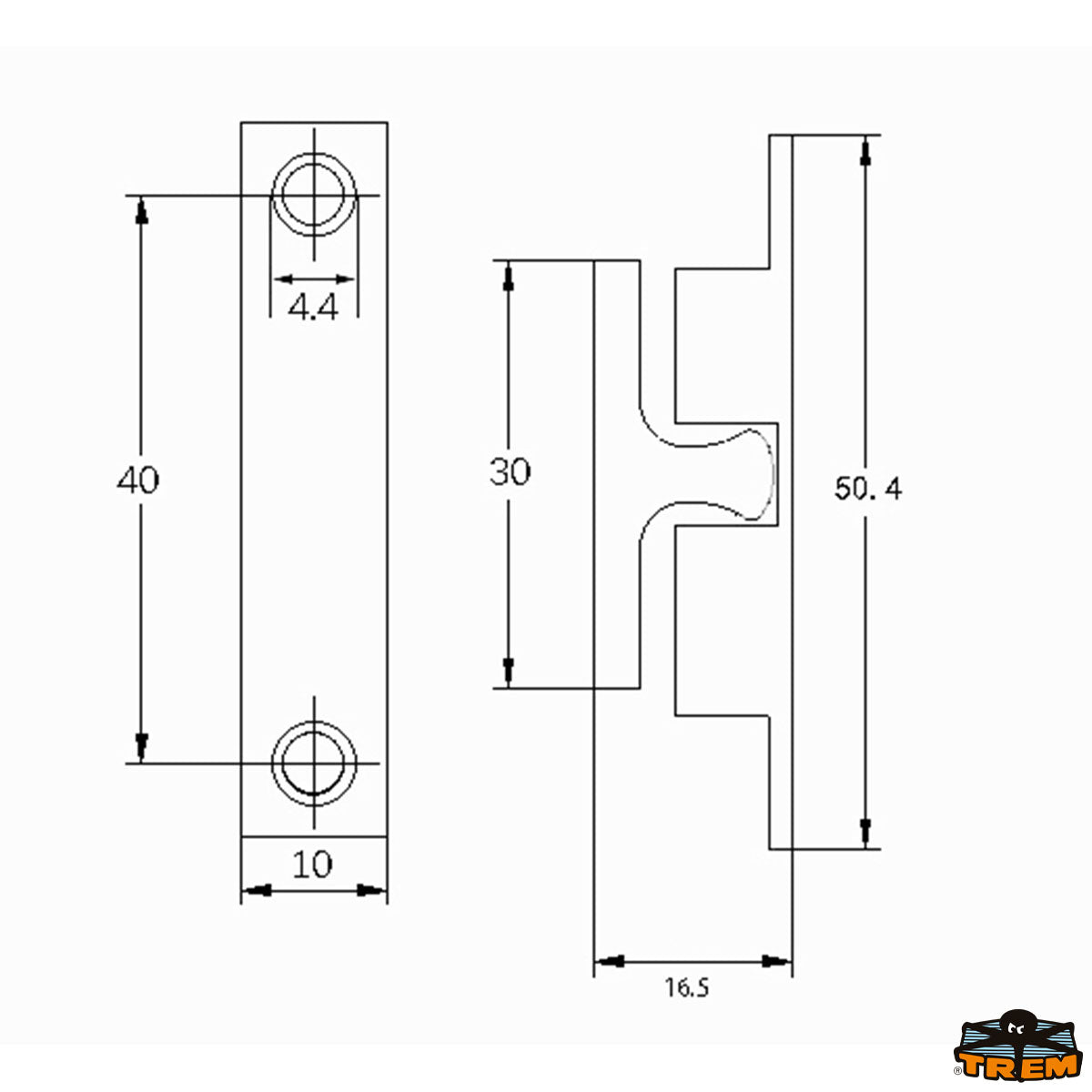 Trem Fermaporta in acciaio inox AISI 316