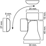 Trem Fermaporta magnetico orientabile Peso Kg 0,200