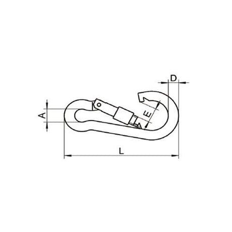 Trem Moschettone con occhiello e fermo a vite 140 mm