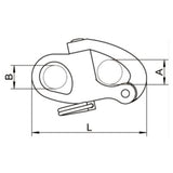 Trem Spinnaker snap hook and halyards