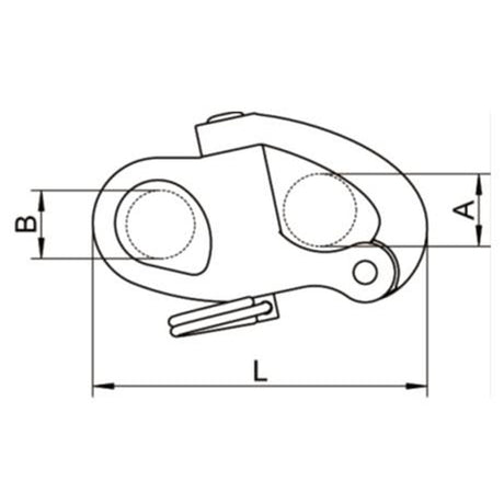 Trem Spinnaker Karabinerhaken und Fallen