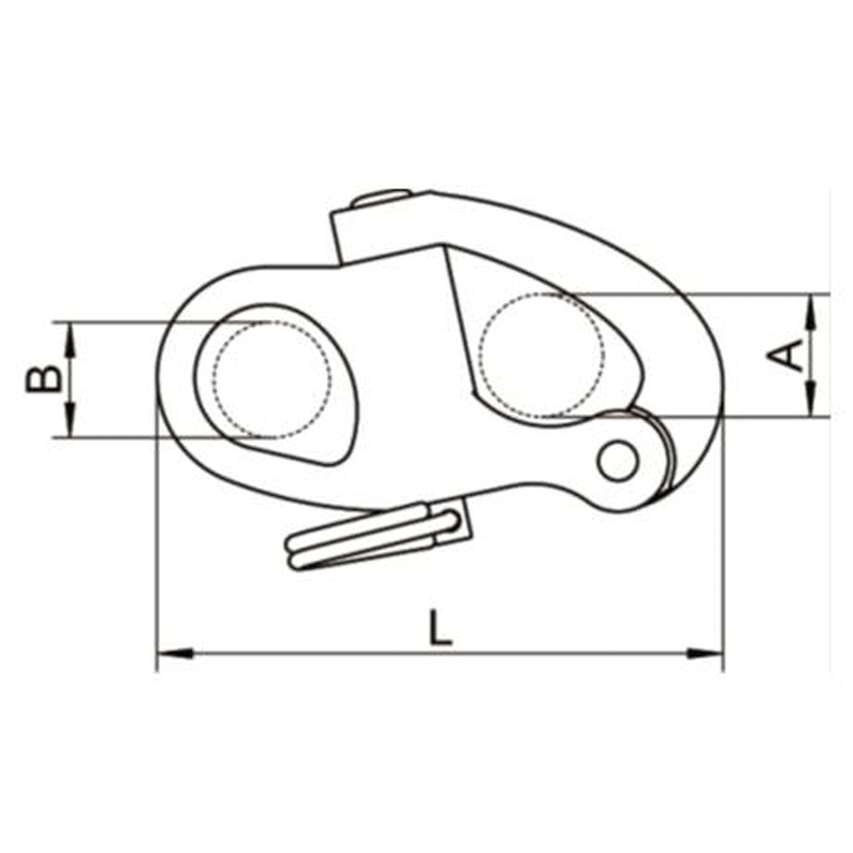 Trem Moschettone spinnaker e drizze lunghezza 99 mm