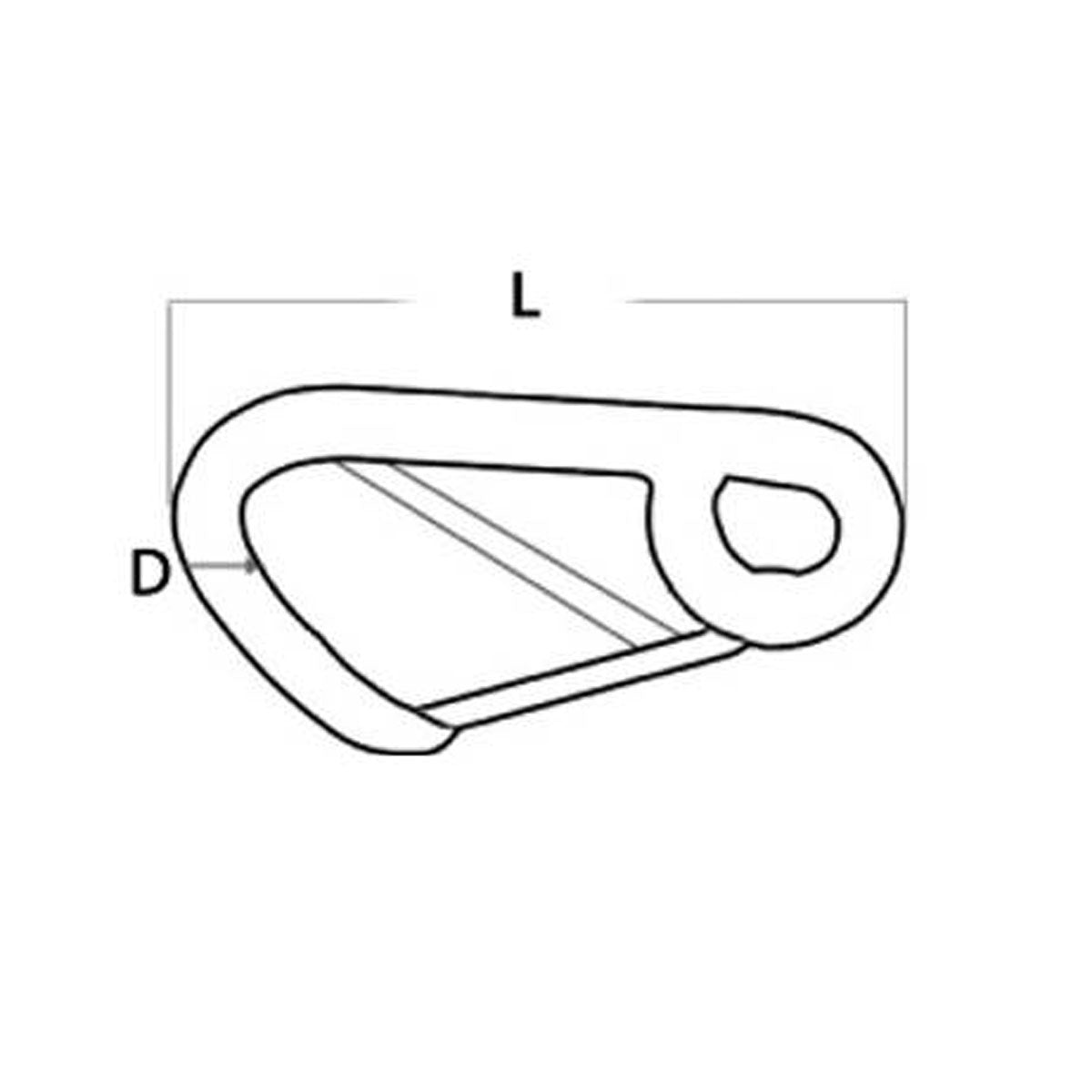 Trem Edelstahl-Karabiner mit großer Öffnung L 100 mm