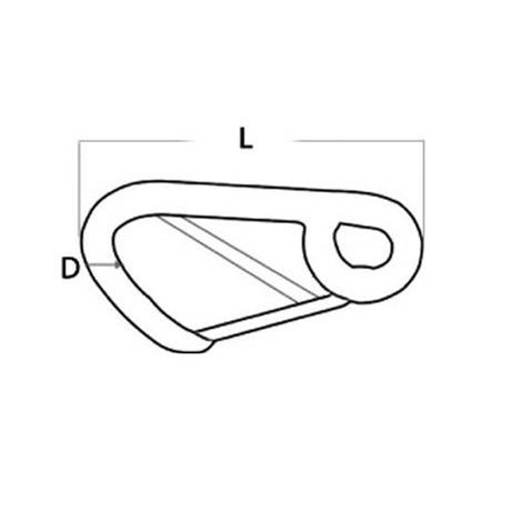 Trem Edelstahl-Karabiner mit großer Öffnung L 100 mm