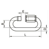 Trem Karabiner mit Schrauböffnung L 75 mm