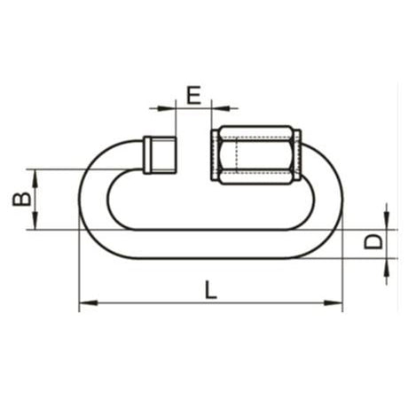 Trem Karabiner mit Schrauböffnung L 75 mm
