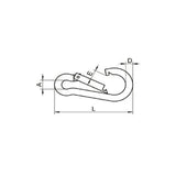 Trem verzinkter Karabiner