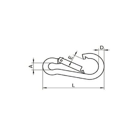 Trem verzinkter Karabiner