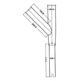 Trem Reggicanna tubolari rialzati doppio inserto altezza 210 mm