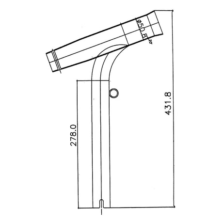 Trem Reggicanna tubolari rialzati inserto altezza 278 mm