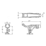 Trem-Stangenhalter mit innerer Flachverbindung, Durchmesser 50 mm