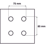 Trem Portacanne rimovibile Foro d. mm 40 Foro d. mm 40 Base mm 100x75 mm 210