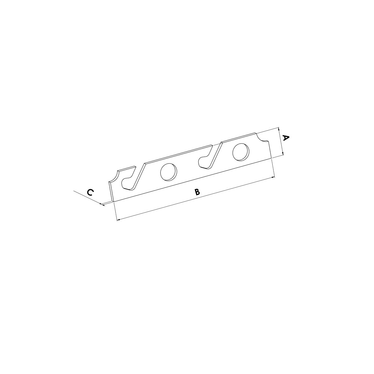 Portacañas de pared Trem modelo 4 cañas