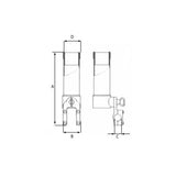 Trem Portacanne ad inclinazione regolabile con fissaggio sui pulpiti mm 300x65