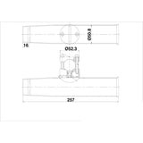 Trem rod holder with pulpit attachment and handrail for 25-32 tube