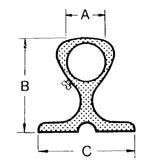 Trem Base in alluminio per corrimano e tientibene foro.25 mm