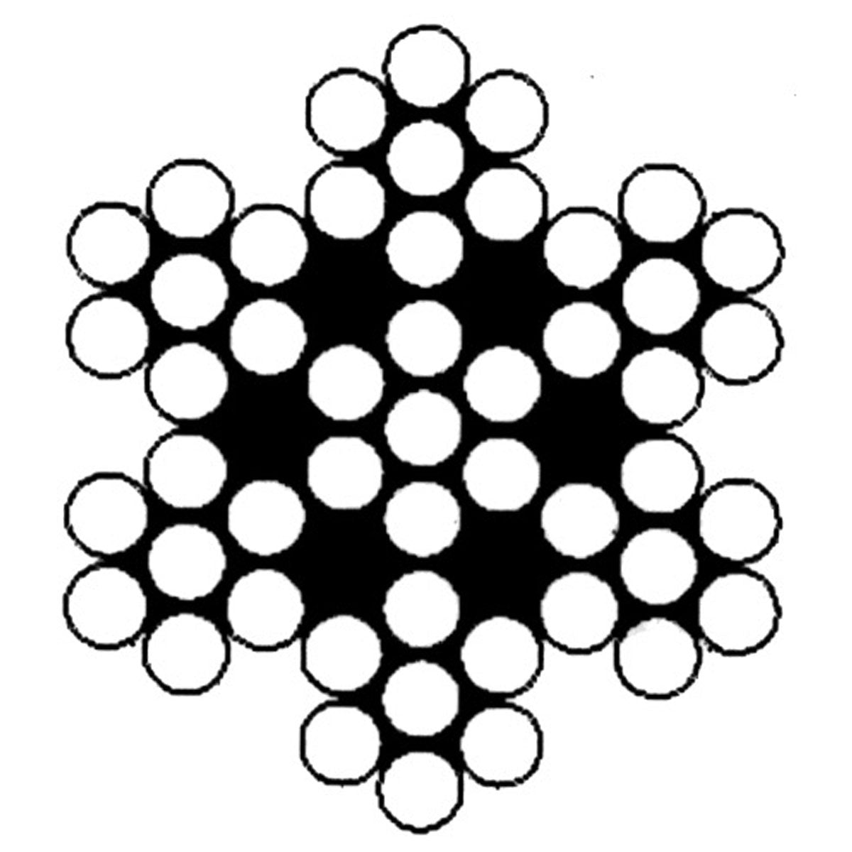 Trem Cavo in acciaio inox Aisi 316 7 x 7 (49fili) d. mm 8