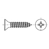 Trem Stainless steel self-tapping screw with flat cross head
