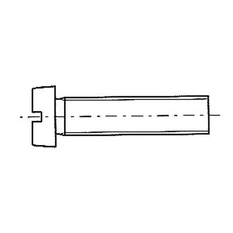 Trem Stainless steel screw with cylindrical head and screwdriver slot