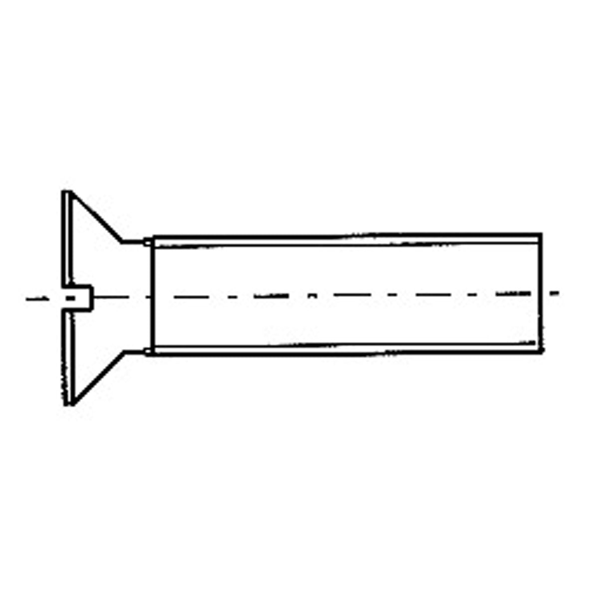 Trem Edelstahl-Senkkopfschraube mit Schlitzschraubendreherkappe