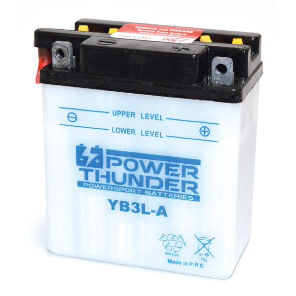 Batteria Moto Power Thunder YB3L-A 12V/3Ah senza acido a corredo