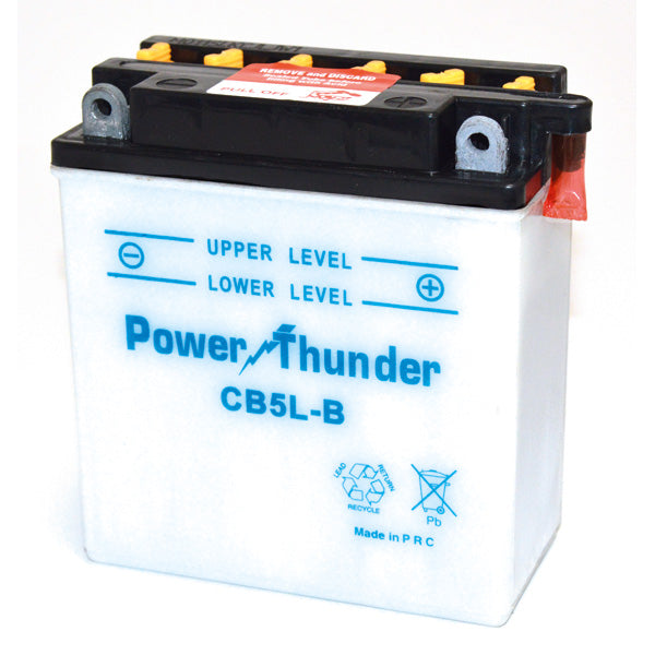 Batería de motocicleta Power Thunder YB5L-B 12V/5Ah sin ácido incluido