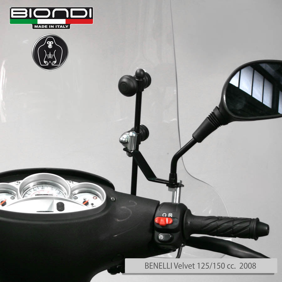 Biondi Kit Attacchi Parabrezza per Benelli Velvet 125/150/250 cc
