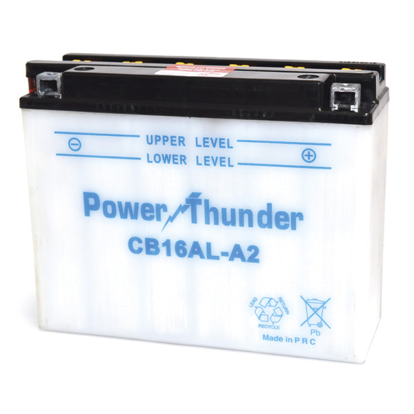 Batteria Moto Power Thunder YB16Al-A2 12V/16Ah senza acido a corredo