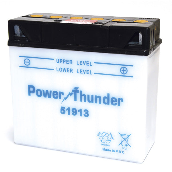 Power Thunder 51913 12V/19Ah Motorradbatterie (ohne Säure)