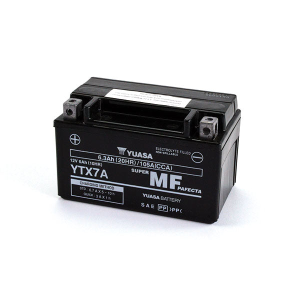 Batería para motocicleta YUASA YTX7A (sellada y activada, sellada de fábrica) 12 V/6 Ah