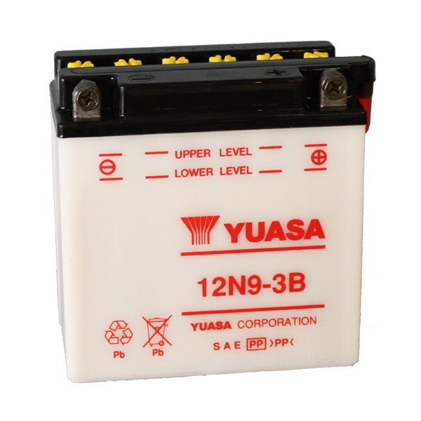 YUASA 12N9-3B 12V/9Ah Motorradbatterie (ohne Säure)