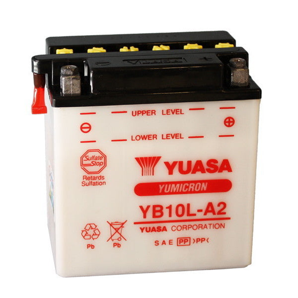 Batería de motocicleta YUASA YB10L-A2 12V/11Ah sin ácido incluido