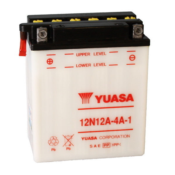 YUASA 12N12A-4A-1 12V/12Ah Motorradbatterie (ohne Säure)