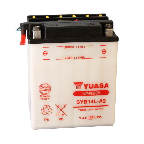 YUASA SYB14L-A2 12V/14Ah Motorradbatterie (ohne Säure)