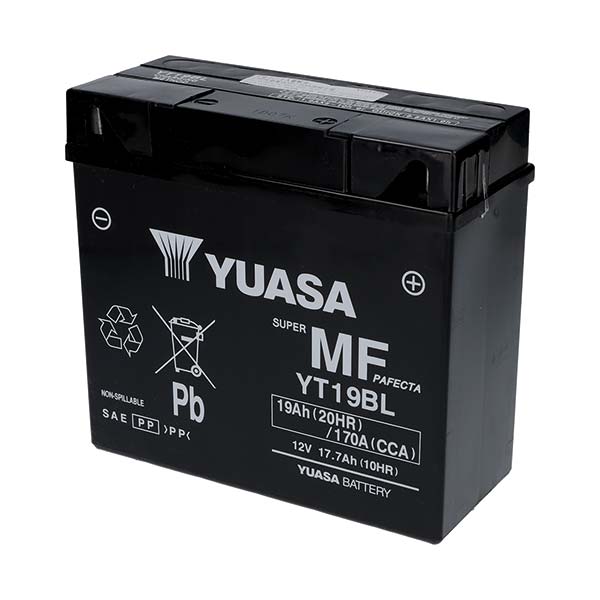 YUASA YT19BL Motorradbatterie (originalverpackt) 12V/18Ah