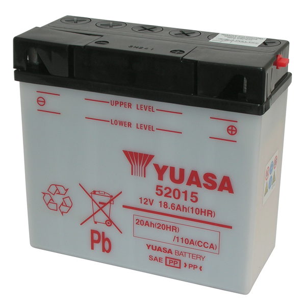 YUASA 52015 12V/20Ah Motorradbatterie (ohne Säure)