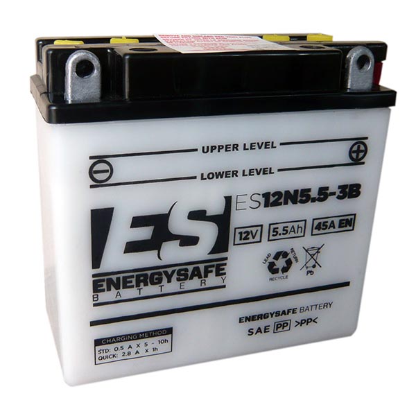 Batteria Moto Energysafe ES12N5-5-3B 12V/6Ah senza acido a corredo