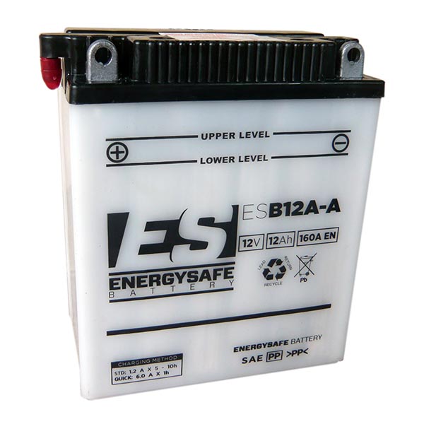 Batteria Moto Energysafe ESB12A-A 12V/12Ah senza acido a corredo