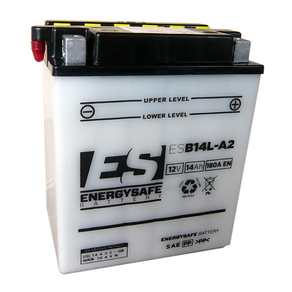 Batería de motocicleta Energysafe ESB14L-A2 12V/14Ah sin ácido incluido