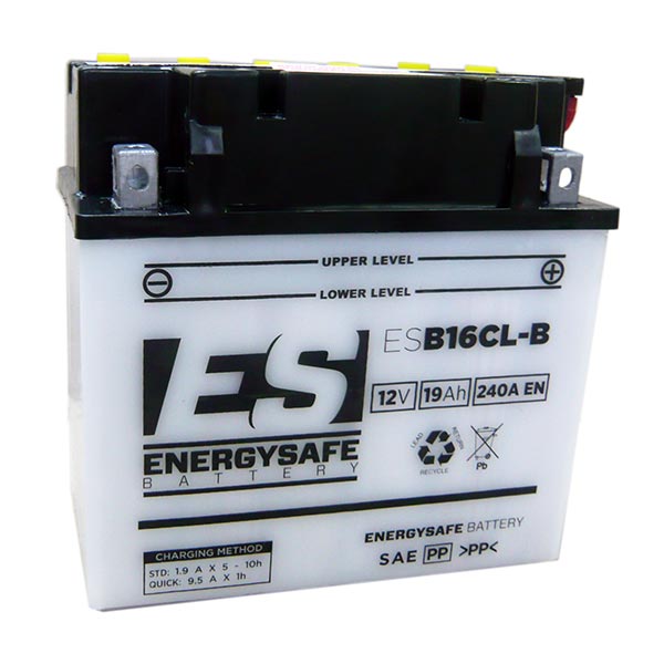Batería de motocicleta Energysafe ESB16Cl-B 12V/19Ah sin ácido incluido